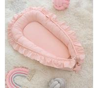 ( Pink) Newborn Baby Pod Nest Ruffle Cocoon Bed Sleep Cushion Sleeping Mat