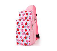 (Pink) Nintendo Portable diagonal shoulder chest game bag- Keep Your Console and Accessories Safe and Organized On-The-Go