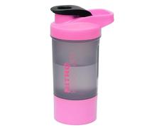 [PINK] - Nitro Shaker 600ml Protein & Smoothie Shaker Bottle | BPA Free Leak-Proof Gym Essential with Stainless Steel Mixing Ball, Easy-Grip Body, Accurate Measurement Markings & Supplement Storage.