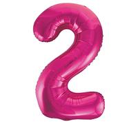 Pink Number 2 Shaped Large Foil Balloon (86cm) 1 Piece - Perfect for Birthday Parties and Special Events