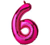 Unique Foil Balloon Number 9 Shaped - Pink, Large 86 cm - 1 Piece