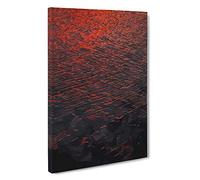 Pink Ocean Canvas Print | Gallery Wrapped 30mm Frame Wall Art | 30x20 inches | Ready to Hang | Abstract Seascape Picture | Living Room Bedroom Lounge Office