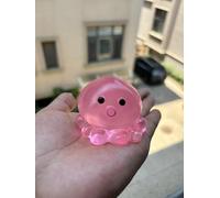 Pink Octopus Stress Relief Squishy, Adult Anxiety Relief Squeeze Ball, Portable Office Desk Fidget Sensory Toy