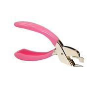 Pink Office Staple Remover Clip with Curved Tips for Teachers | Stainless Steel and Plastic Build, One-handed Use, Portable Design, for Filing and Bulletin Boards