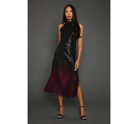 Pink Ombre Sequin Halterneck Midi Dress Principles Pink 18