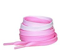 Pink Ombre Shoelaces - Gradient Flat Laces for Trainers, Sneakers, Boots - Durable & Stylish Design - 120cm/47” Long, 10mm Wide - Perfect for Shoes, Hi-Tops & More