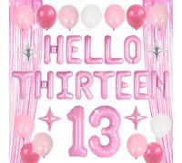Pink omg you are a teen decoration hello thirteen thirteenth birthday girl number thirteen balloons for 13 year olds teen birthday party party party supplies gifts