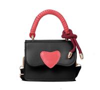 (Pink, One size) 2023 NEW Crossbody Shoulder Bag with Heart Pattern Tote Bag Mini Square Bag Travel Bags for Girl Women Versatile Handbag Black