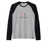 Pink or Blue: Adorable Baby Shower Gender Reveal Raglan Baseball Tee, Men, Black/Athletic Heather, XL