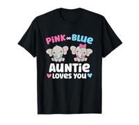 Pink Or Blue Auntie Loves You Funny Gender Reveal T-Shirt