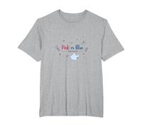 Pink or Blue Dreams Come True Baby Shower Celebration T-Shirt, Men's Big and Tall, Heather Grey, 3X Tall