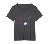 Pink or Blue Dreams Come True Baby Shower Celebration T-Shirt, Women's Plus, Dark Heather Grey, 1X