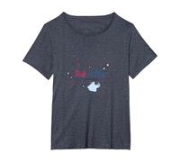 Pink or Blue Dreams Come True Baby Shower Celebration T-Shirt, Women's Plus, Heather Blue, 1X