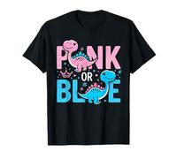 Pink or Blue Gender Reveal Funny Dinosaurs T-Shirt
