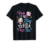 Pink Or Blue Gigi Loves You Cow Baby Gender Reveal T-Shirt