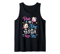 Pink Or Blue Gigi Loves You Cow Baby Gender Reveal Tank Top