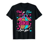 Pink Or Blue Gigi Loves You Leopard Pumpkin Thanksgiving T-Shirt