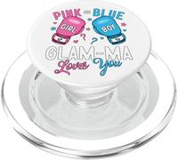 Pink Or Blue Glam-ma Loves You Boxing Gender Reveal Party PopSockets PopGrip for MagSafe