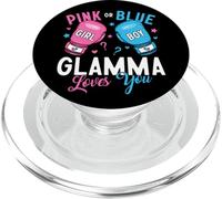 Pink or Blue Glamma Loves You Boxing Gender Reveal Boxer PopSockets PopGrip for MagSafe