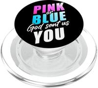 Pink or Blue GOD Sent Us You - Christian Faith Gender Reveal PopSockets PopGrip for MagSafe