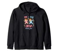 Pink Or Blue Grandma Loves You Baby Zip Hoodie