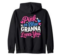 Pink Or Blue Granna Loves You Future Grandma Baby Zip Hoodie