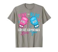 Pink Or Blue Great Grandma Loves You Boxing Gender Reveal T-Shirt