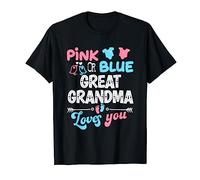 Pink Or Blue Great Grandma Loves You Gender Reveal Party T-Shirt