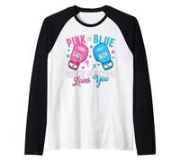 Pink Or Blue Great Grandpa Loves You Boxing Gender Reveal Raglan Baseball Tee