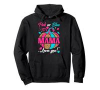 Pink Or Blue Mama Loves You Leopard Pumpkin Thanksgiving Pullover Hoodie