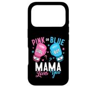 Pink Or Blue Mama Mom Loves You Boxing Gender Reveal Boxer Case for iPhone 17 Pro