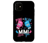 Pink Or Blue Mimi Loves You Boxing Gender Reveal Boxer Case for iPhone 11