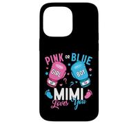 Pink Or Blue Mimi Loves You Boxing Gender Reveal Boxer Case for iPhone 14 Pro Max