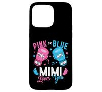 Pink Or Blue Mimi Loves You Boxing Gender Reveal Boxer Case for iPhone 15 Pro Max