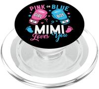 Pink Or Blue Mimi Loves You Boxing Gender Reveal Boxer PopSockets PopGrip for MagSafe