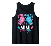 Pink Or Blue Mimi Loves You Boxing Gender Reveal Boxer Tank Top