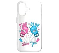 Pink Or Blue Mimi Loves You Boxing Gender Reveal Party Case for iPhone 17