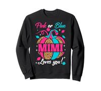 Pink Or Blue Mimi Loves You Leopard Pumpkin Thanksgiving Sweatshirt