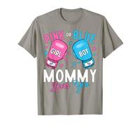Pink Or Blue Mommy Loves You Boxing Gender Reveal Party T-Shirt
