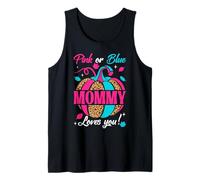 Pink Or Blue Mommy Loves You Leopard Pumpkin Thanksgiving Tank Top