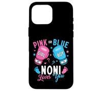 Pink Or Blue Noni Loves You Boxing Gender Reveal Boxer Case for iPhone 16 Pro Max