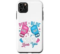Pink Or Blue Noni Loves You Boxing Gender Reveal Party Case for iPhone 11 Pro Max