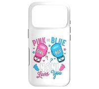 Pink Or Blue Noni Loves You Boxing Gender Reveal Party Case for iPhone 17 Pro