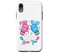 Pink Or Blue Noni Loves You Boxing Gender Reveal Party Case for iPhone XR