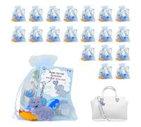 Pink or Blue Party Favors - Elephant Keychain Gift Set, Themed Return Gifts with Pendants, Pack of 20 | Adorable Party Favors to Celebrate Baby Shower, Birth