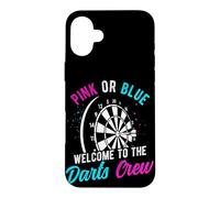 PINK OR BLUE WELCOME TO THE Darts CREW Gender Reveal Darts Case for iPhone 16 Plus