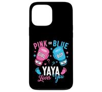 Pink Or Blue Yaya Loves You Boxing Gender Reveal Boxer Case for iPhone 13 Pro Max