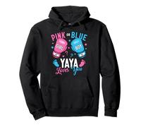 Pink Or Blue Yaya Loves You Boxing Gender Reveal Boxer Pullover Hoodie