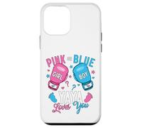 Pink Or Blue Yaya Loves You Boxing Gender Reveal Party Case for iPhone 12 mini