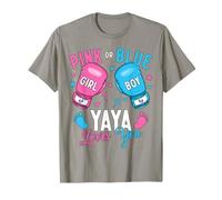 Pink Or Blue Yaya Loves You Boxing Gender Reveal Party T-Shirt